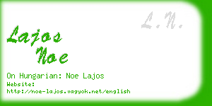 lajos noe business card